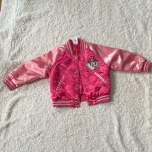 Disney Pink Satin Jacket with Cartoon Detail